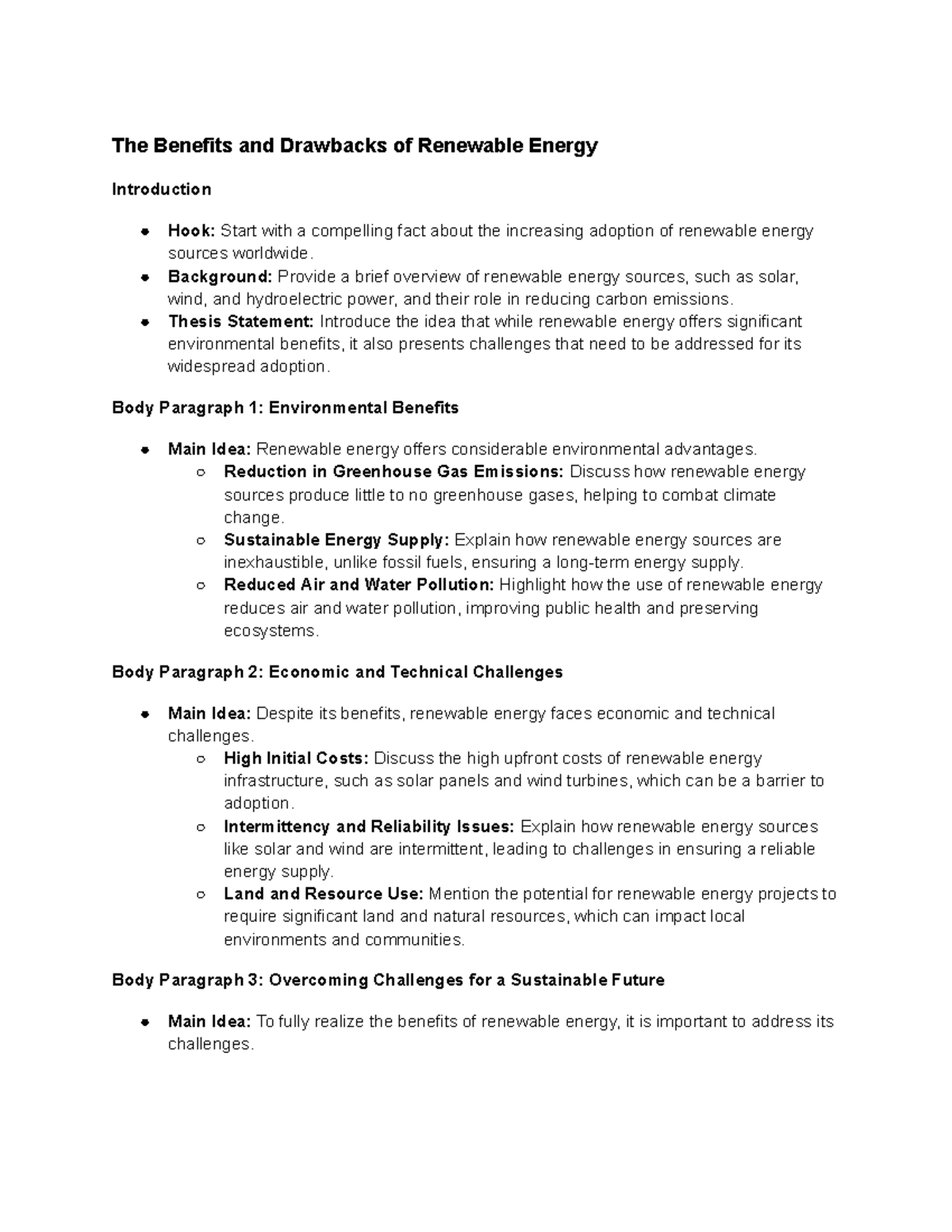 9f - English HW #1: Pros and Cons of Renewable Energy - Studocu
