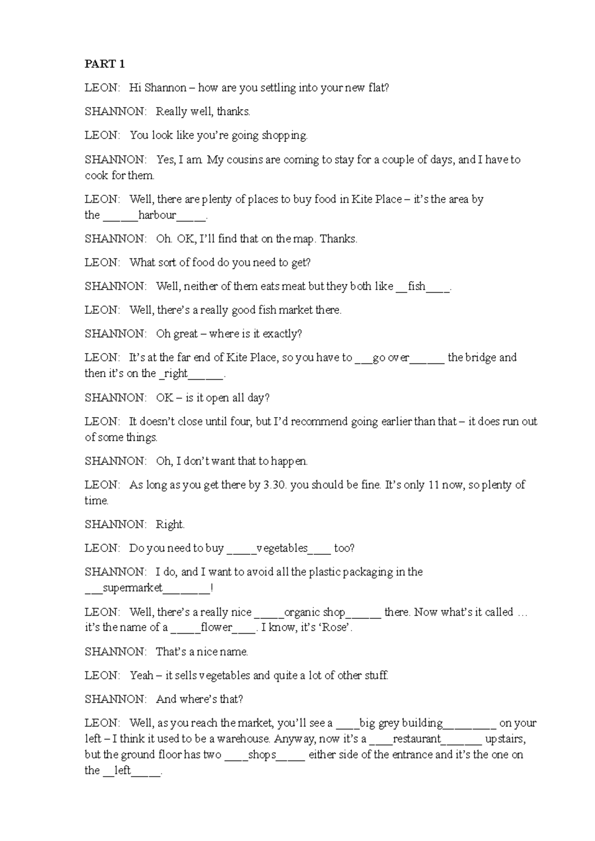 Transcript Handout 3: Conversations on Food, Teaching, and ...