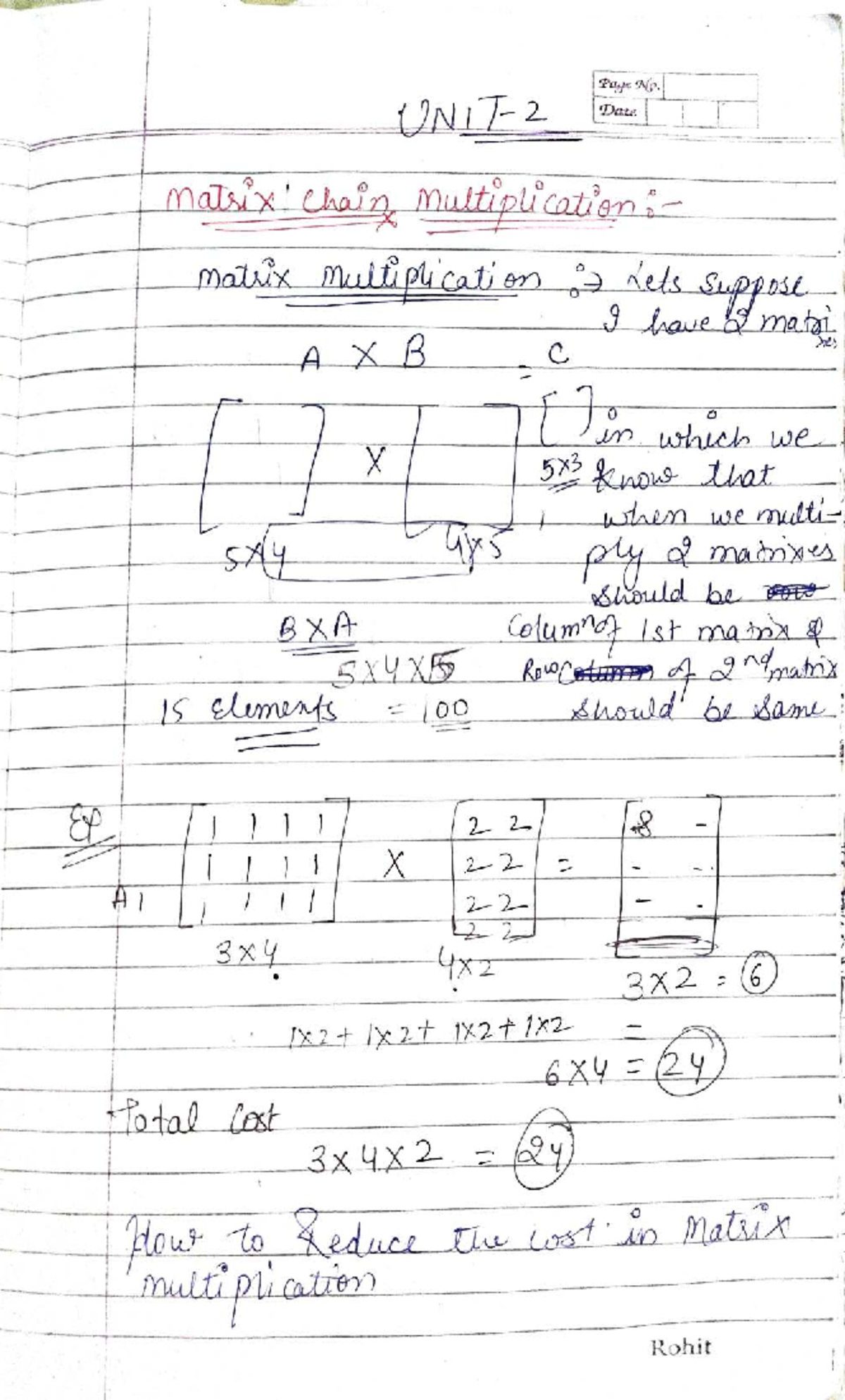 ADA Unit 3 - Multiplication Concepts and Techniques - Studocu