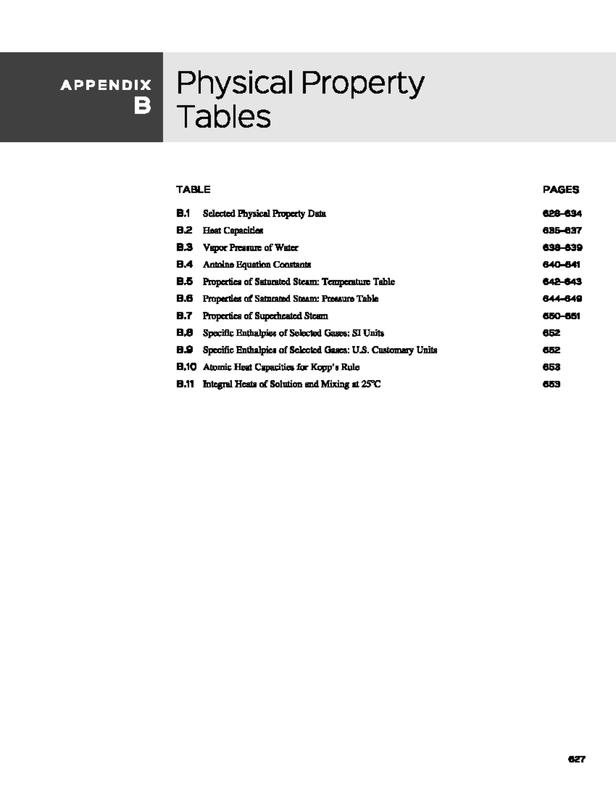 Appendix B Physical Property Tables And Data Analysis Studocu