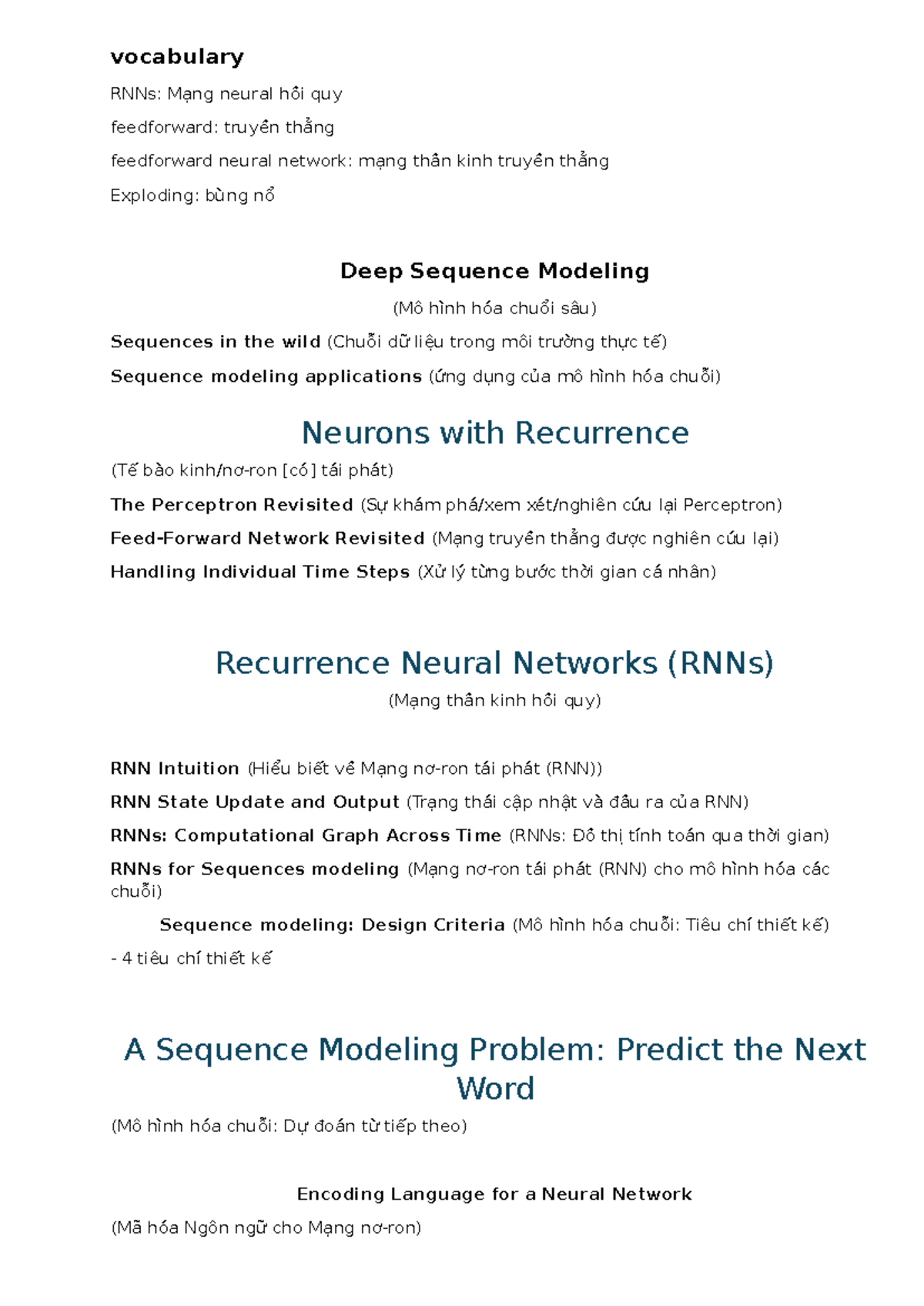 RNNs: Insights and Techniques for Sequence Modeling (Mạng nơ ron hồi ...