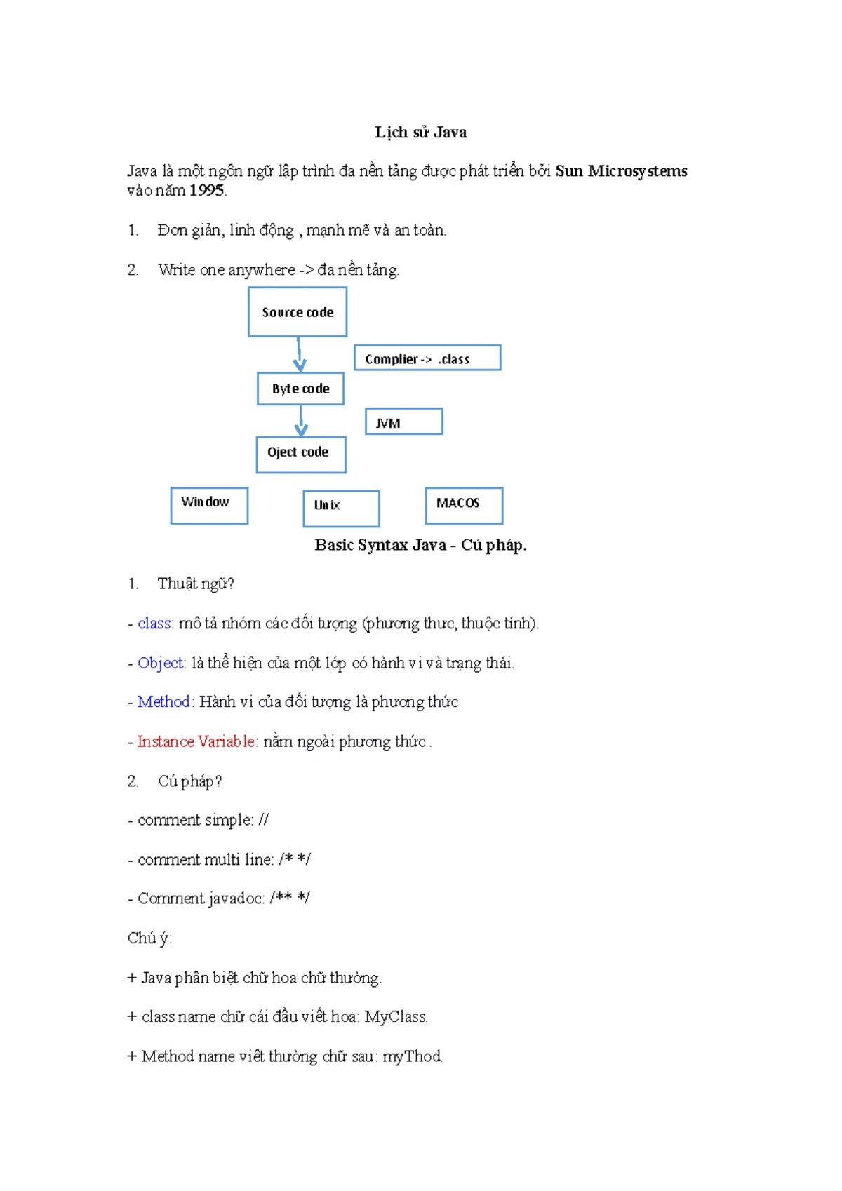 OOP - Learn code - Lập trình hướng đối tượng Chương 1: Sơ lượt java ...