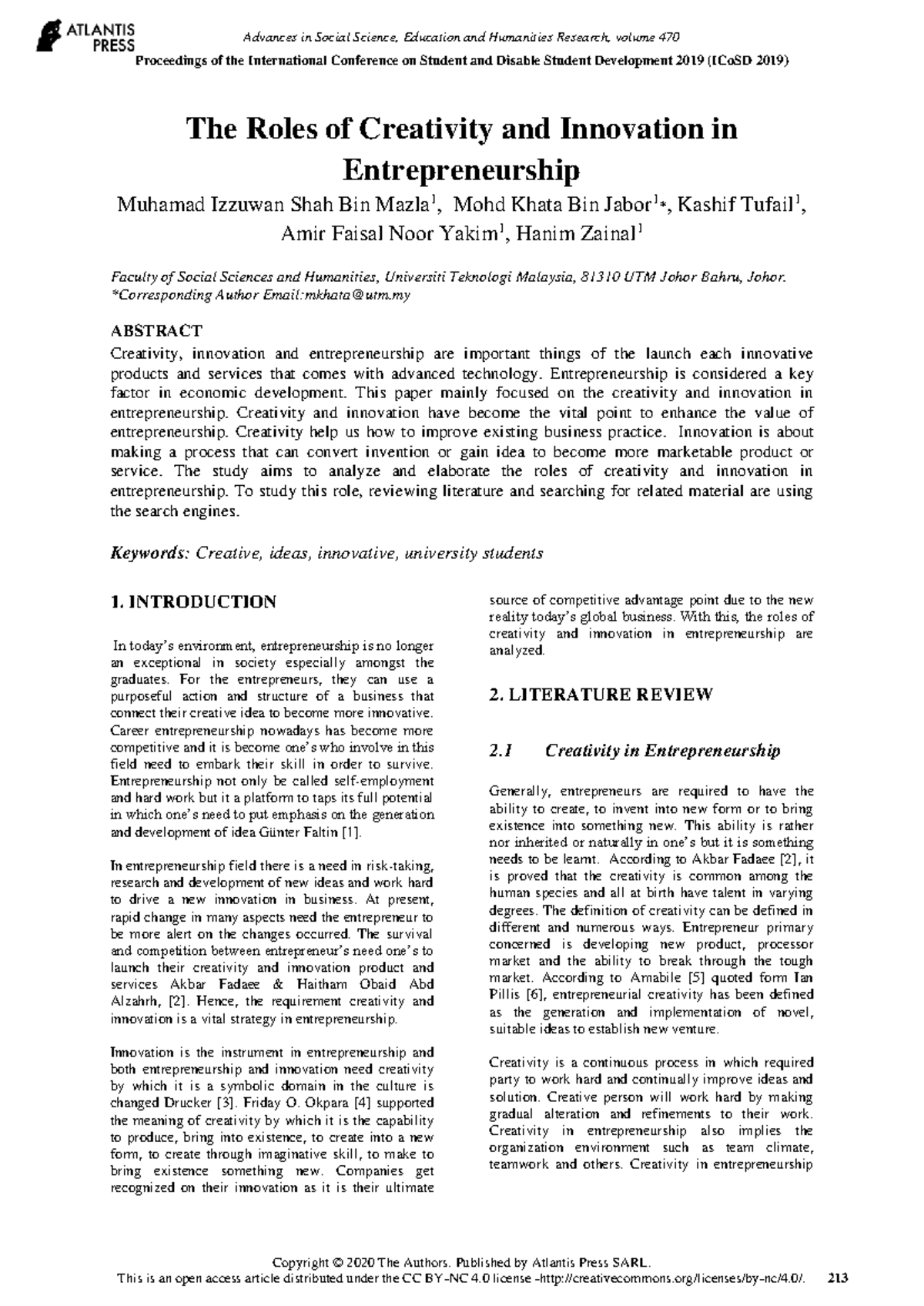 125944672 - good case study. - The Roles of Creativity and Innovation ...