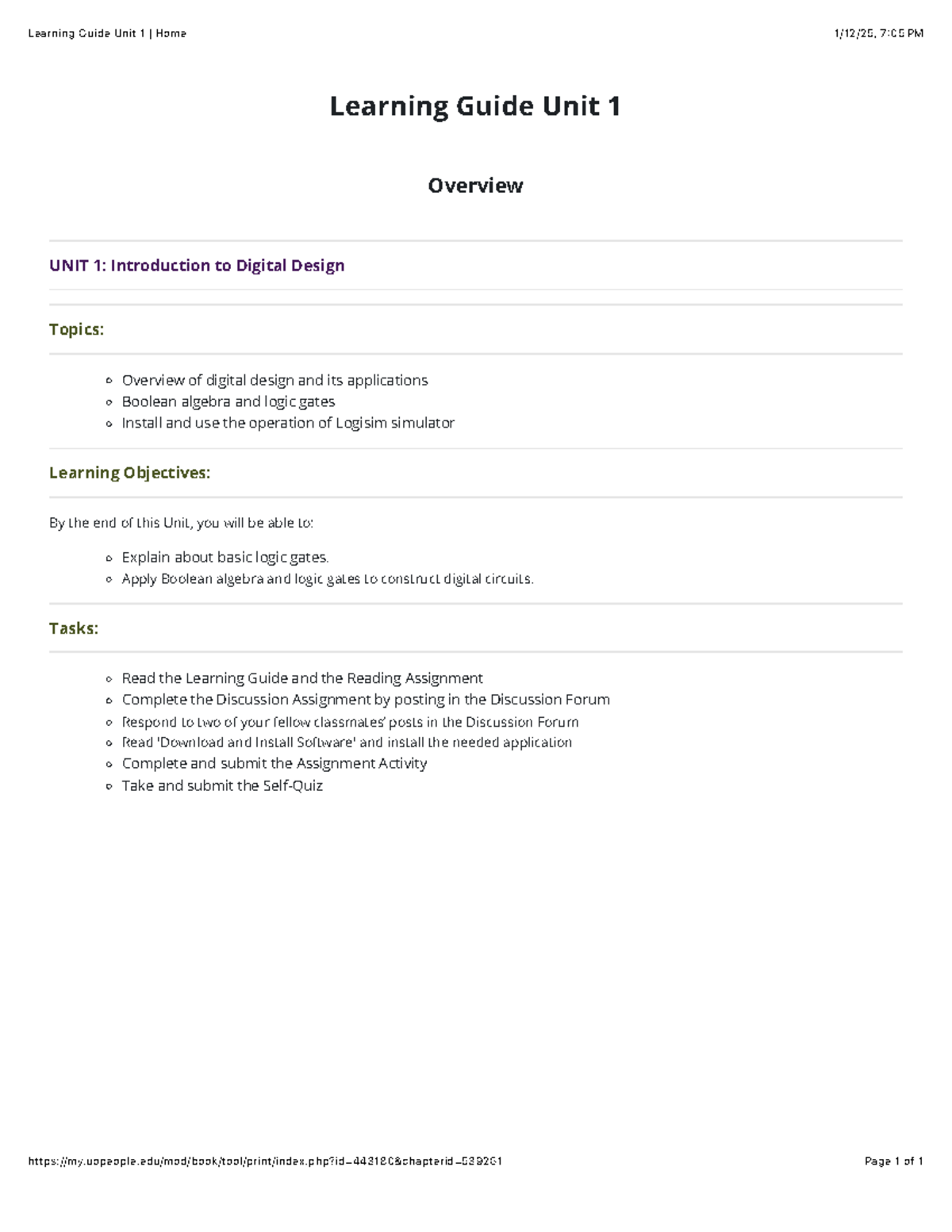Learning Guide Unit 1 Home - Learning Guide Unit 1 | Home 1/12/25, 7 ...