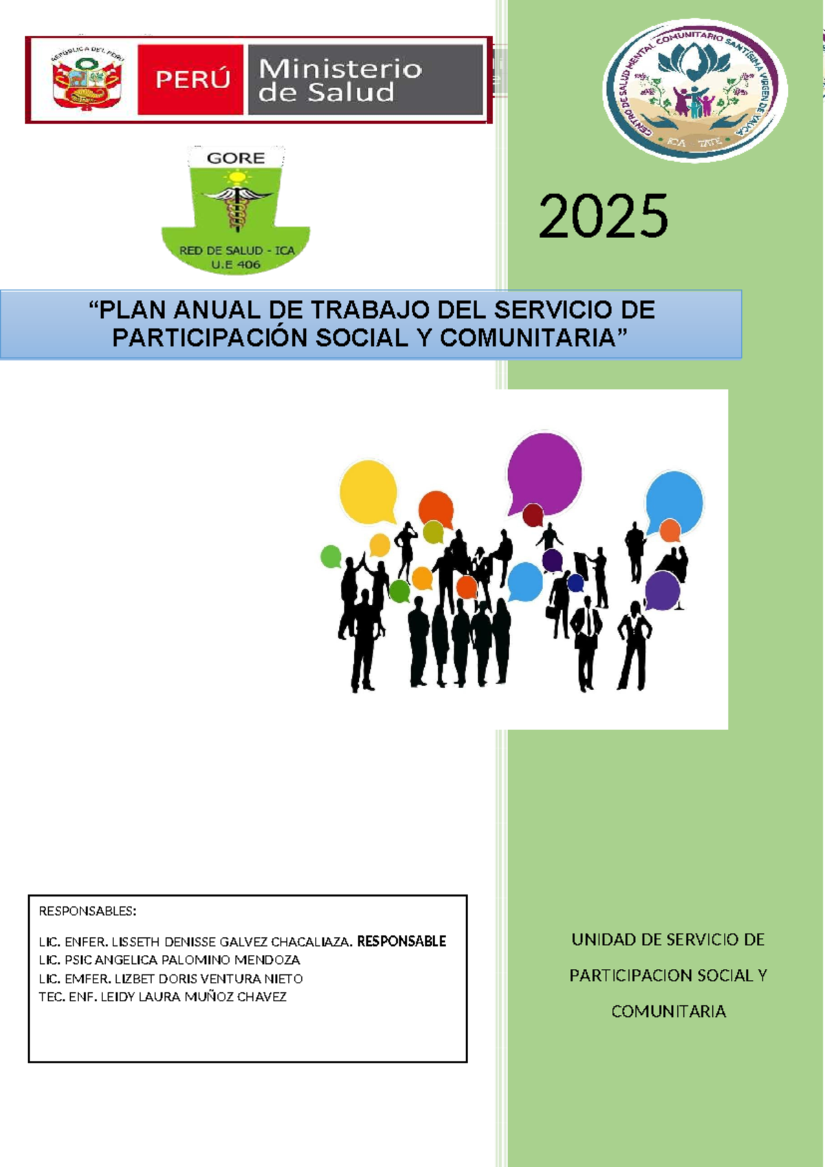 Plan Anual 2025 de Participación Social y Comunitaria CSMC - Studocu