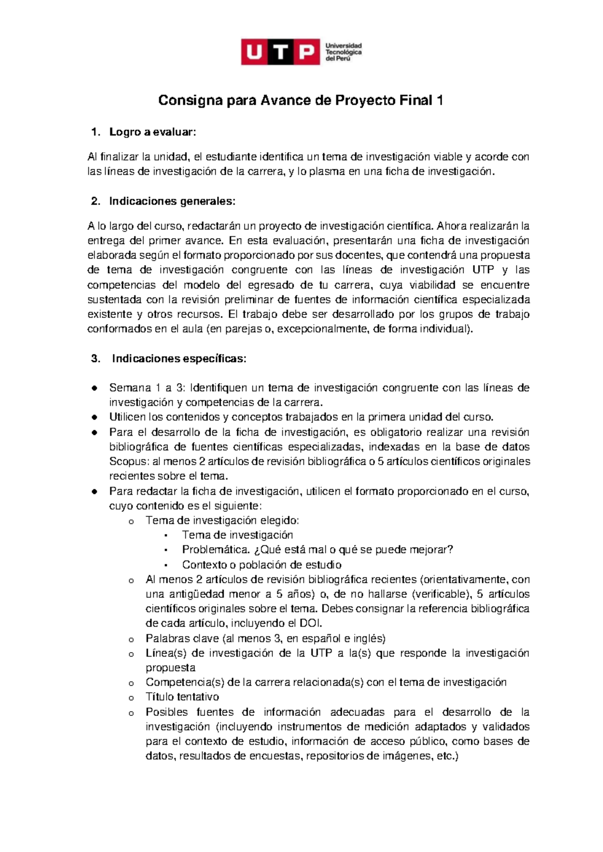 Avance+DE+Proyecto+Final+1+de+Investigación+UTP - Studocu