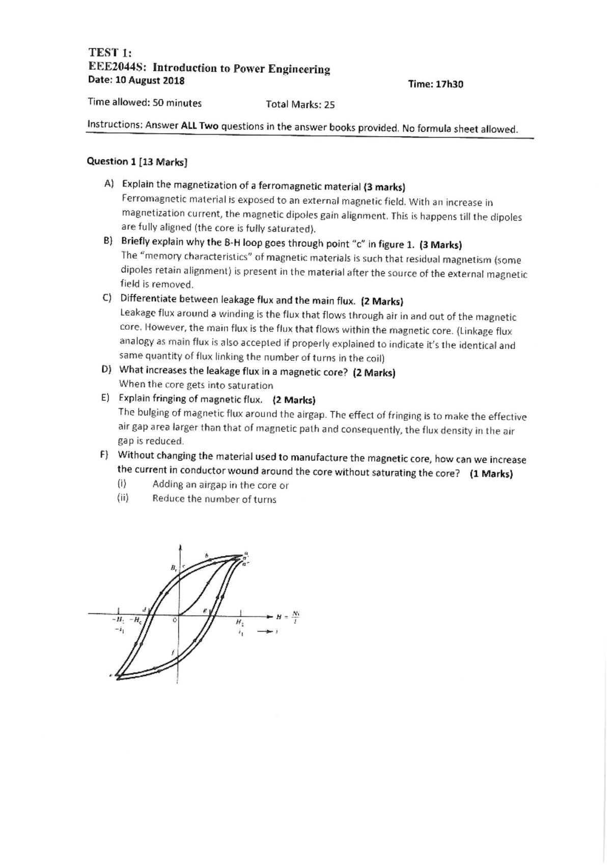 EEE2044S Test 1 MEMO - Answers to a test /Assessment test - TEST 1 ...