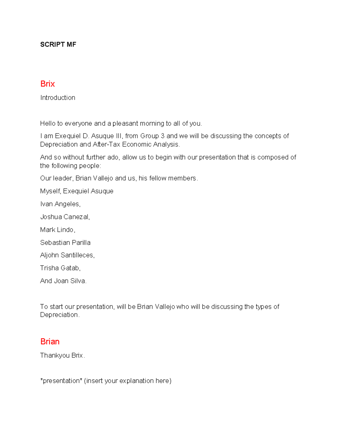 Script-engs - For better learning - SCRIPT MF Brix Introduction Hello ...