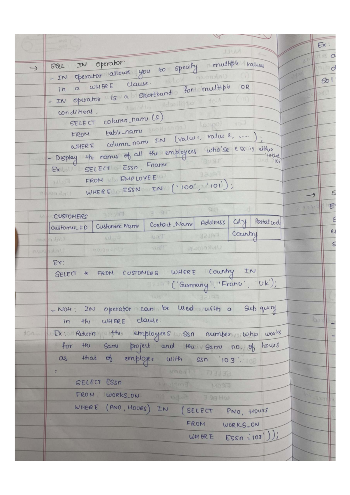 Dbms - Dbms - SQL IN operator: allows to specify multiple values IN ...