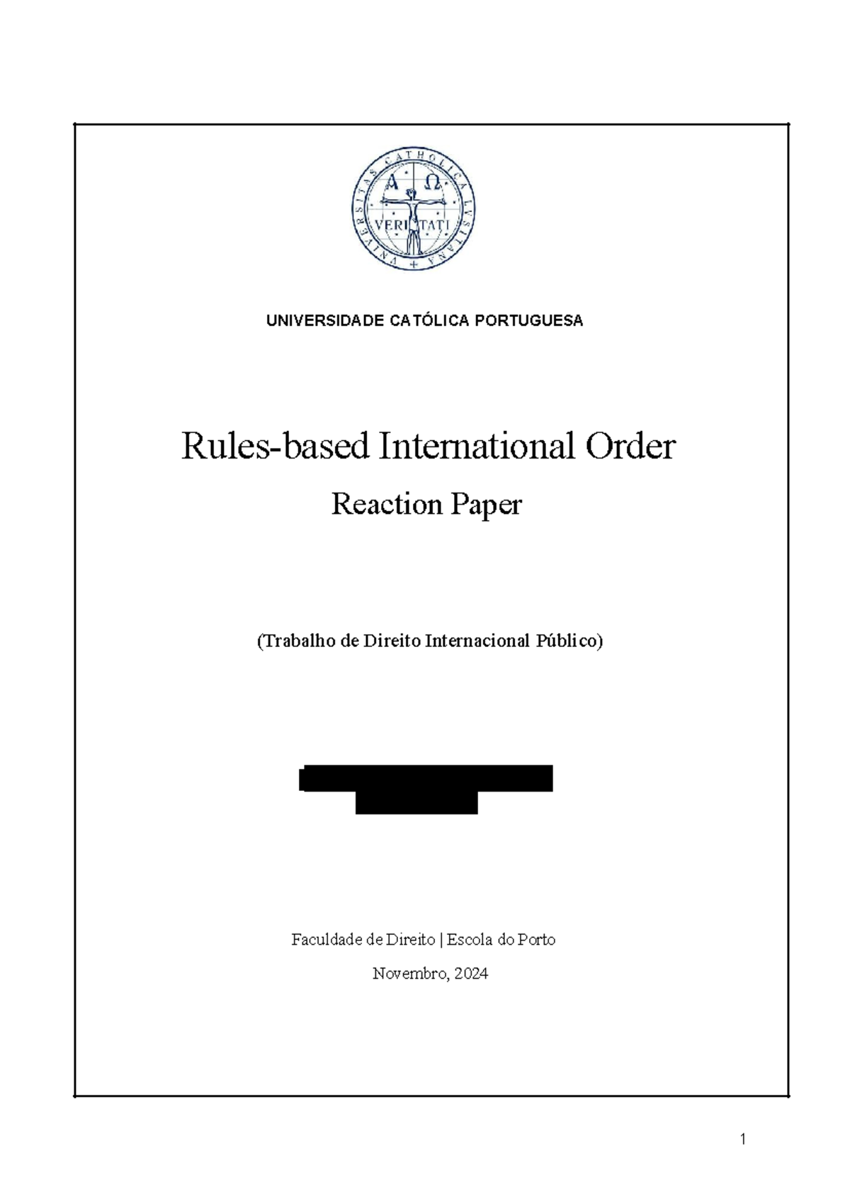 Trabalho final de DIP - UNIVERSIDADE CATÓLICA PORTUGUESA Rules-based ...