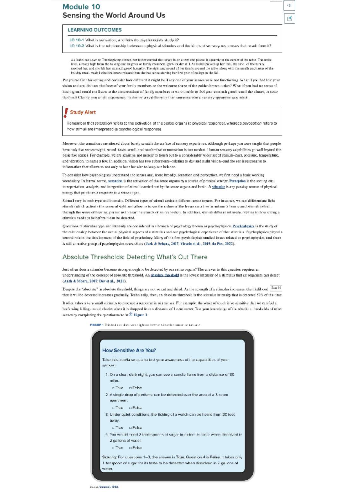 Chapter 4 - Sensing the World: Sensation, Perception, and Psychophysics ...
