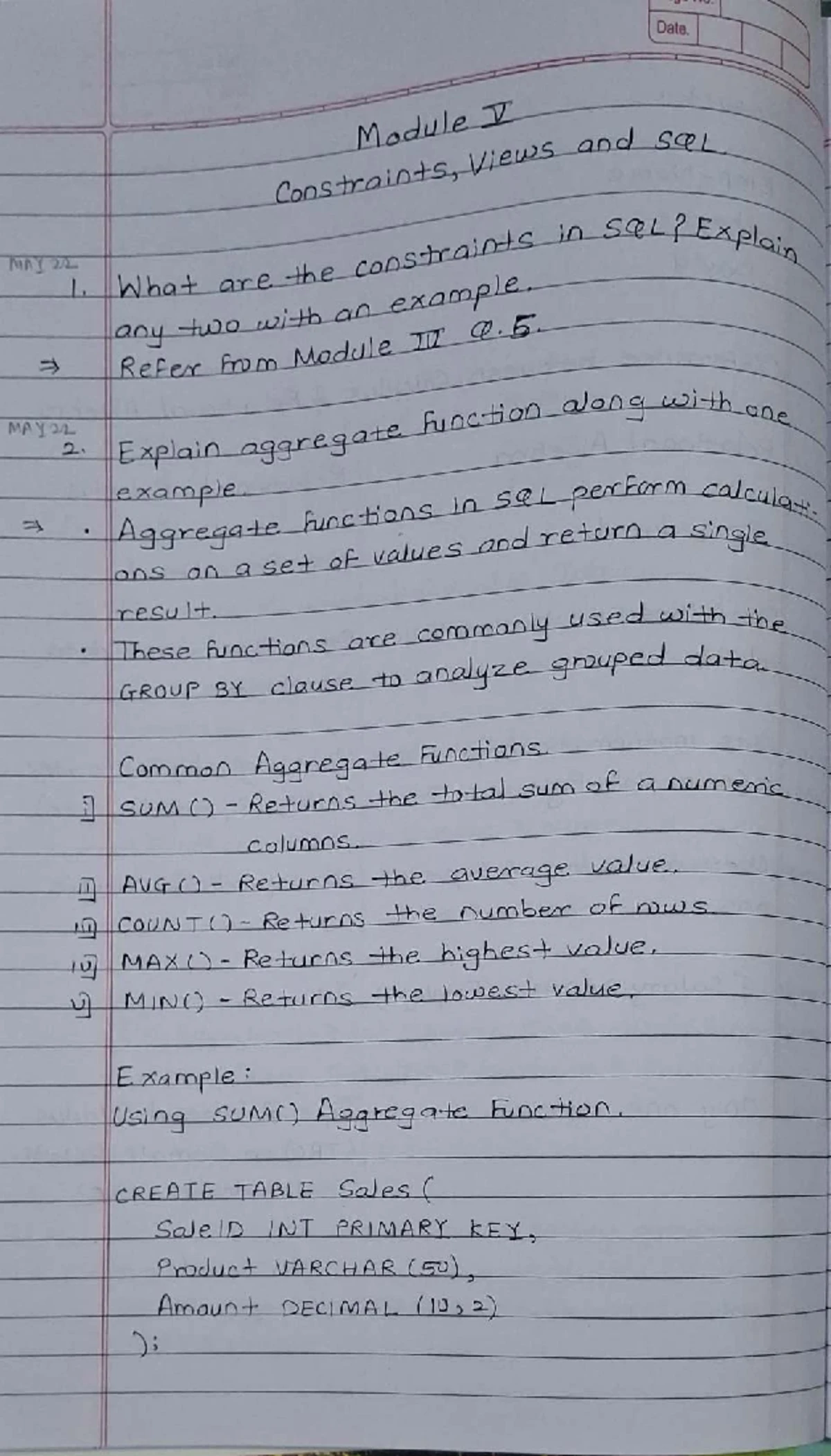 DBMS Chapter VI - Comprehensive Notes and Key Concepts - Studocu