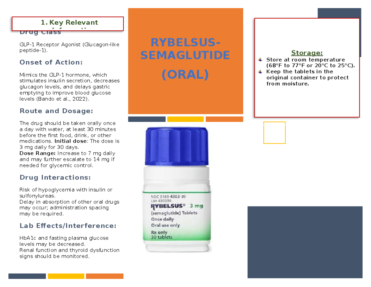 is rybelsus glp 1 Rybelsus (Semaglutide) Oral (GLP-1 Agonist) Dosage & Effects Overview