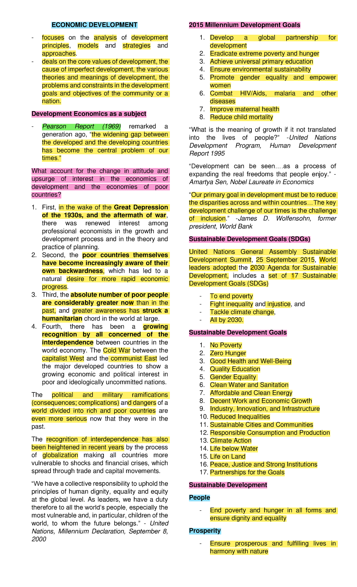 Economic Development - ECONOMIC DEVELOPMENT focuses on the analysis of ...
