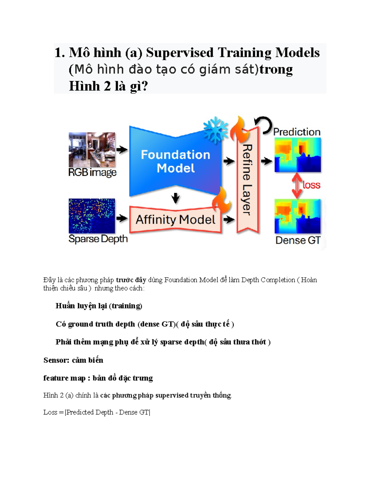 Mô hình Supervised Training cho Depth Completion (Mã: ygfjjfkjjhjhjk ...