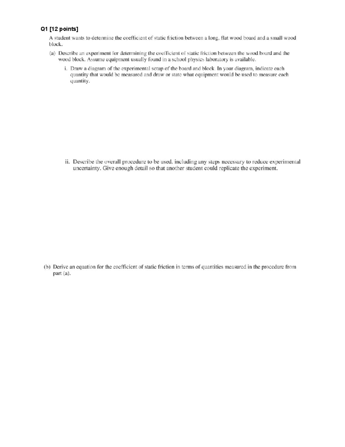 Q1-Q4 Physics Lab Experiments & Analysis - 2.5b Dyn4FRQReview - Studocu