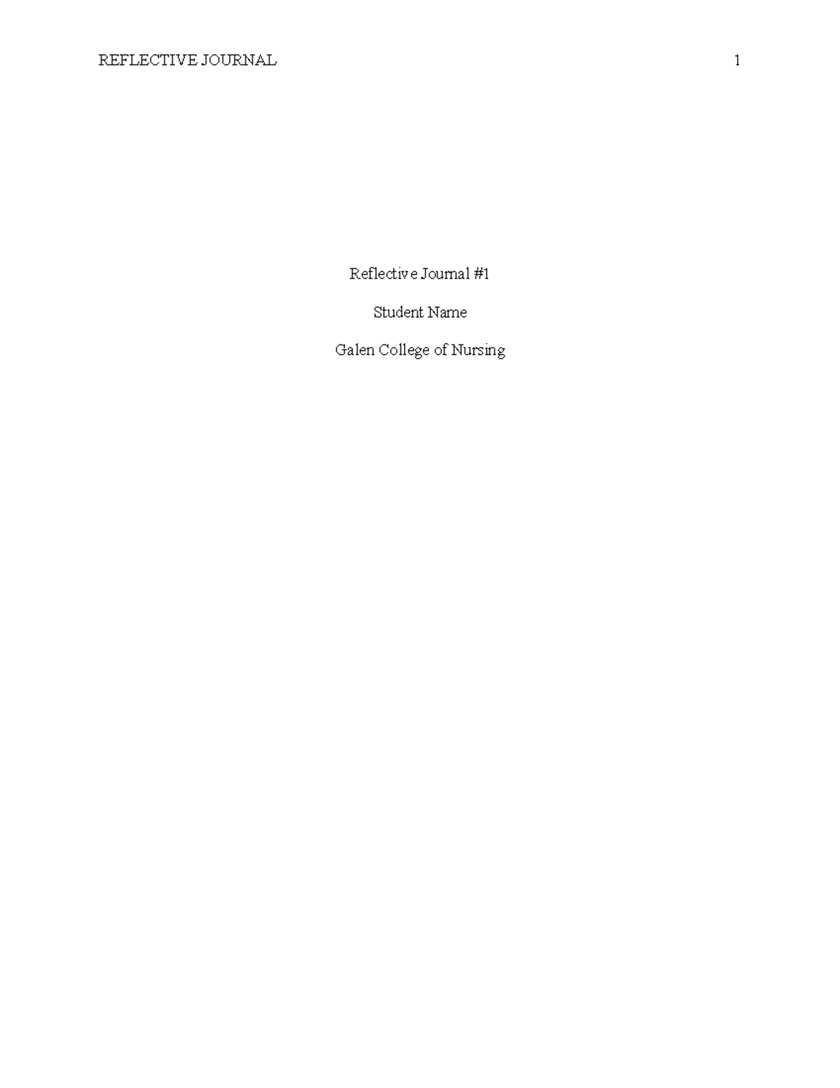 Reflective+Journal+template+update 2 - REFLECTIVE JOURNAL 1 Reflective ...
