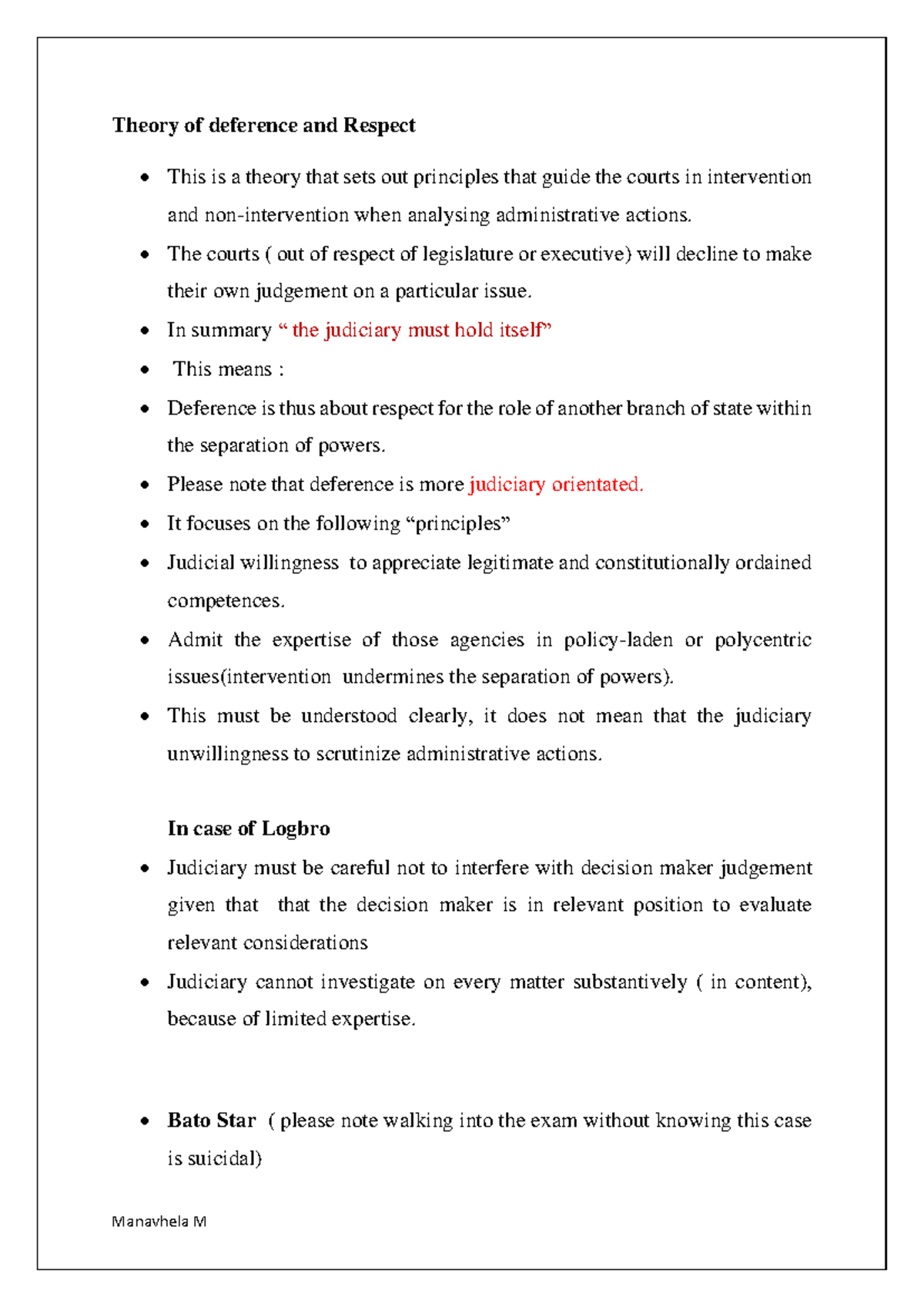 Theory of Deference & Respect in Admin Law - Key Principles & Cases ...