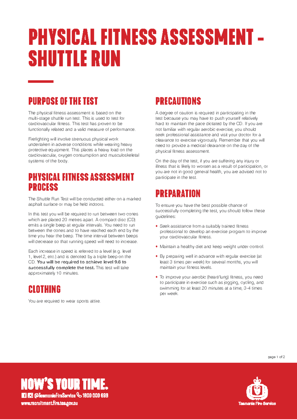 Physical Fitness Assessment: Shuttle Run Test Guidelines (171218) - Studocu