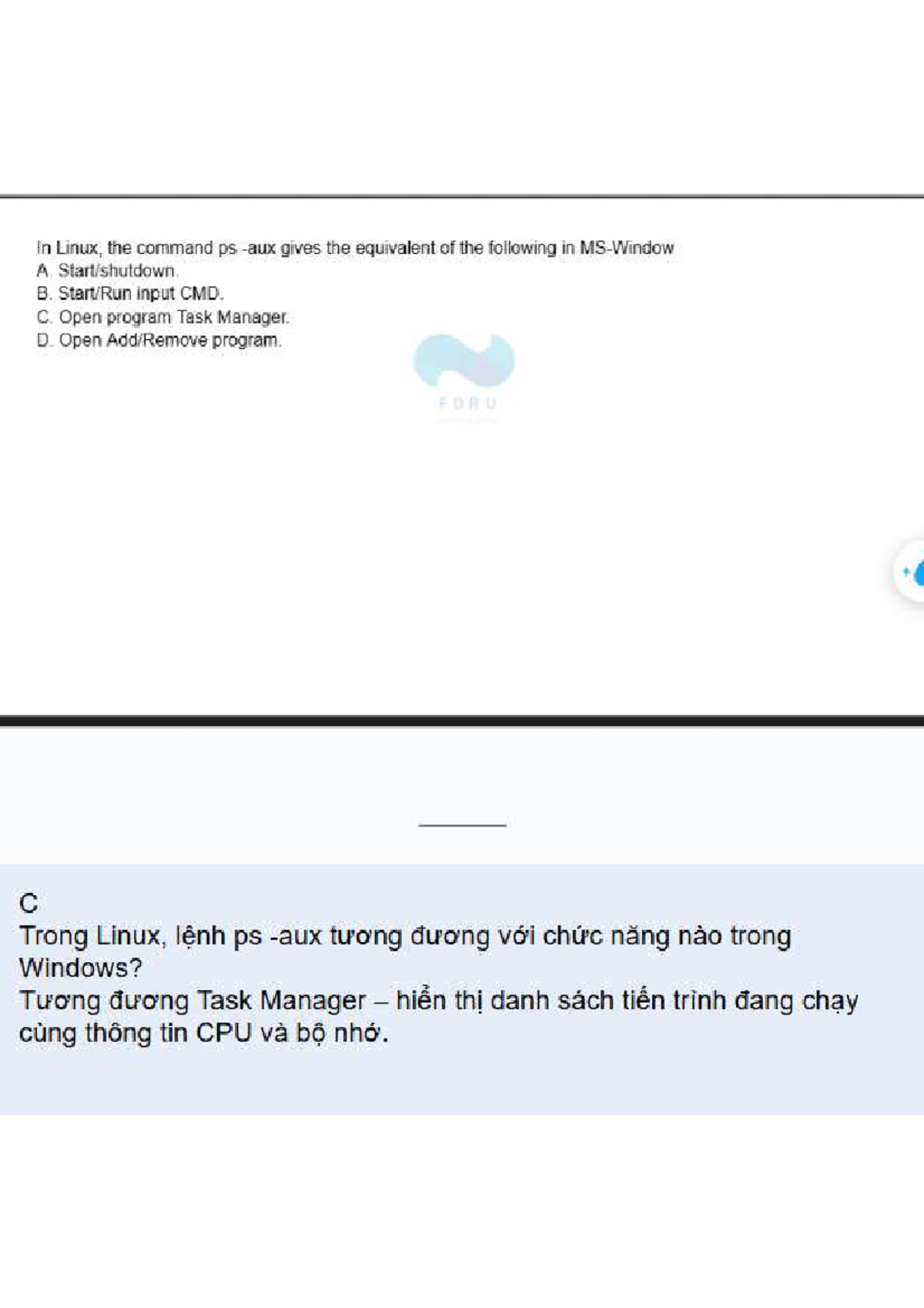 FORU C Operating System Concepts: Key Commands and Memory Management ...