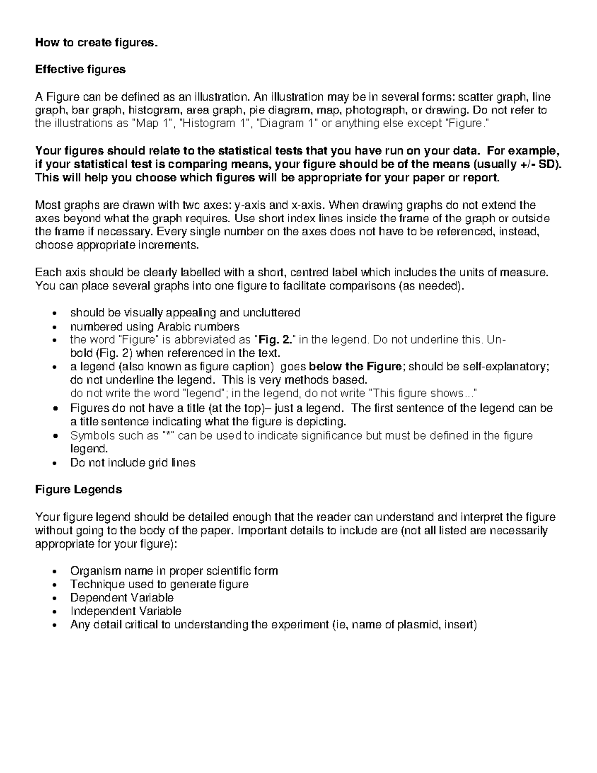 How to create figures - Mandatory summary of required skills in lab ...