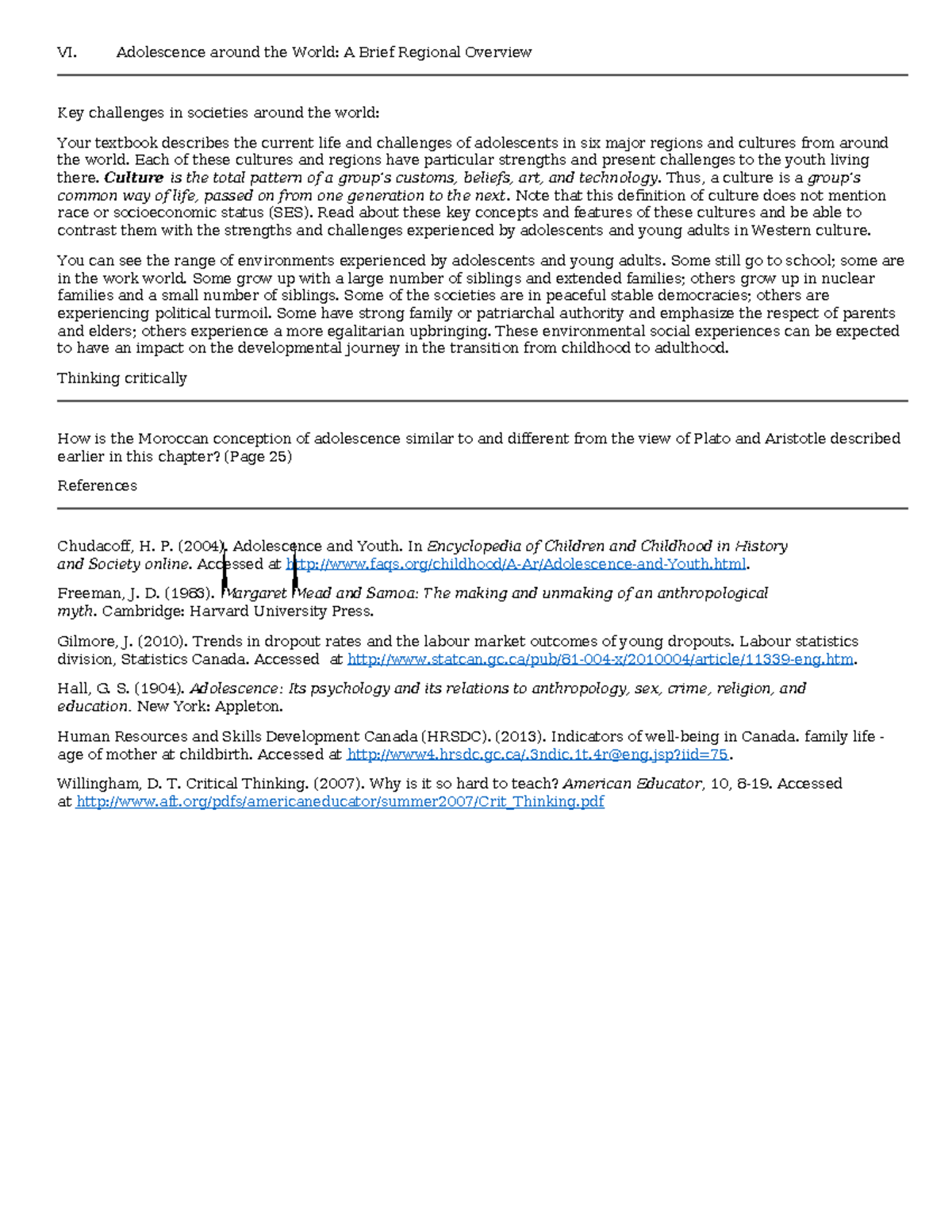 PSYC 3310 Unit 1 Notes: Global Perspectives on Adolescence - Studocu