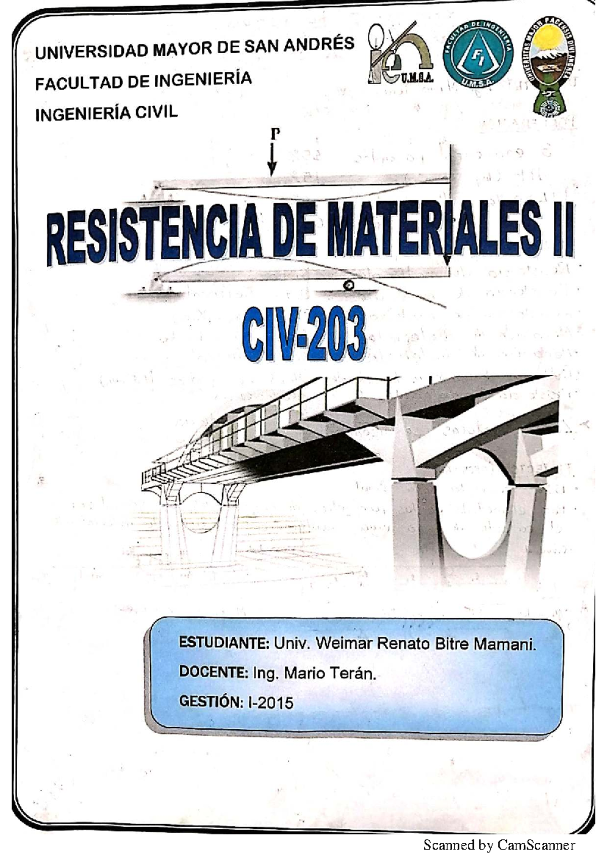 Resistencia de Materiales II - Apuntes y Ejemplos de Weimar  - Document Preview