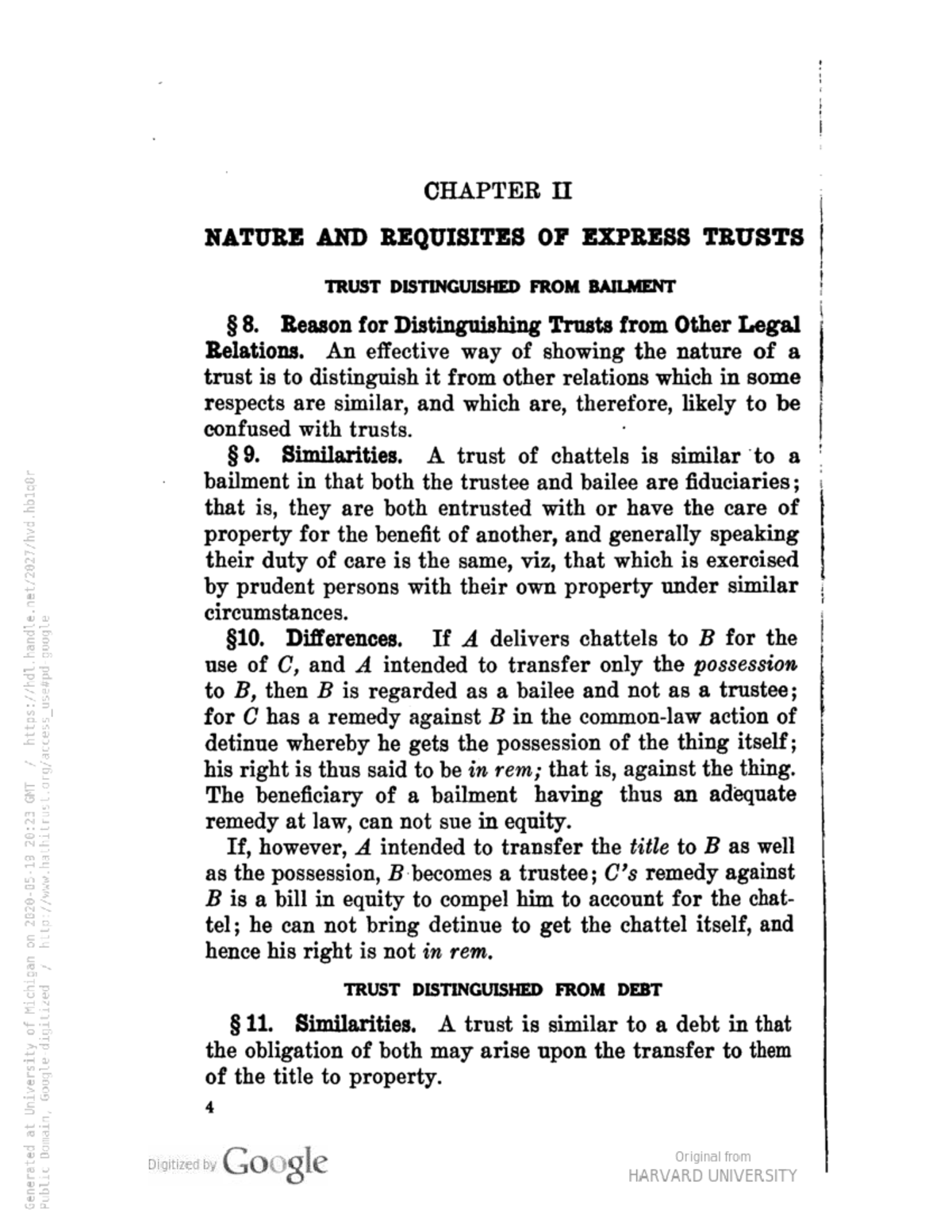 CHAPTER II: NATURE AND REQUISITES OF EXPRESS TRUSTS DISTINGUISHED FROM ...