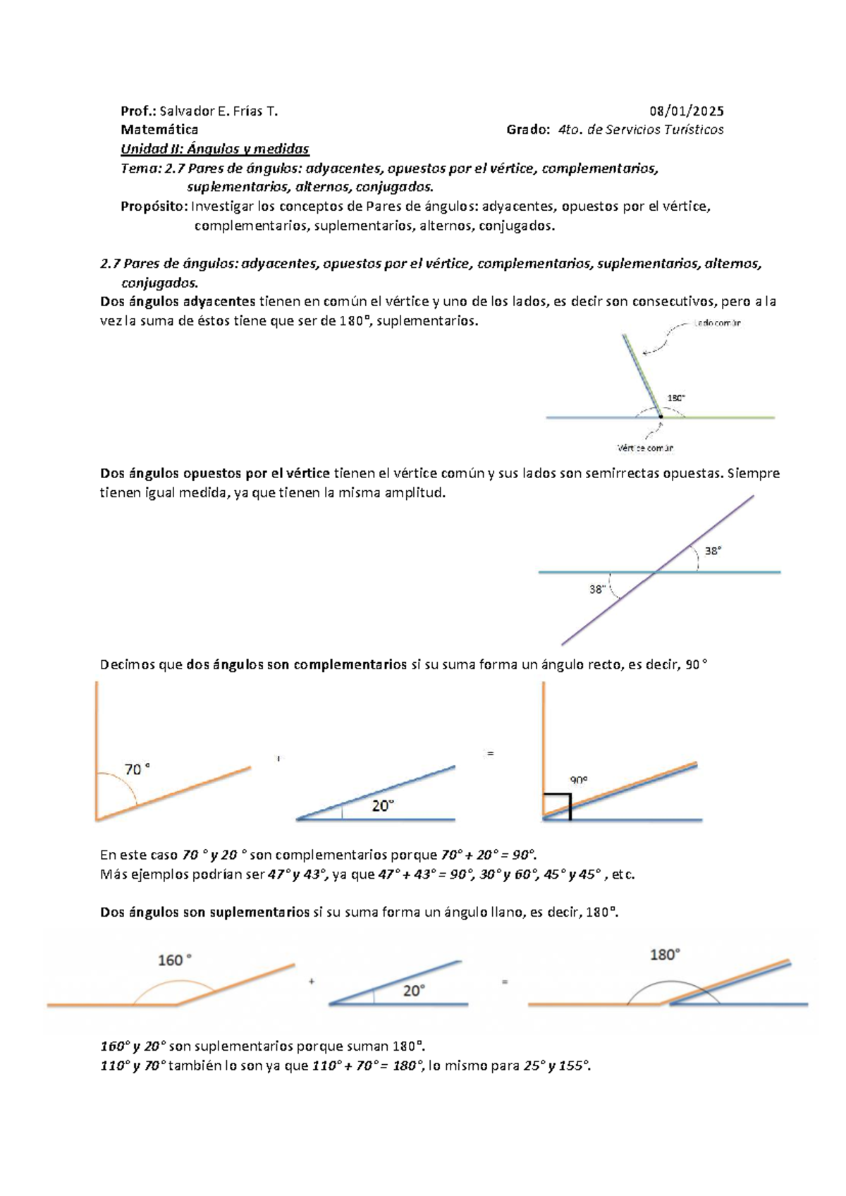 Apuntes5 Relaciones Entre Angulos | PDF | Ángulo | Geometría, image size:1200x1696