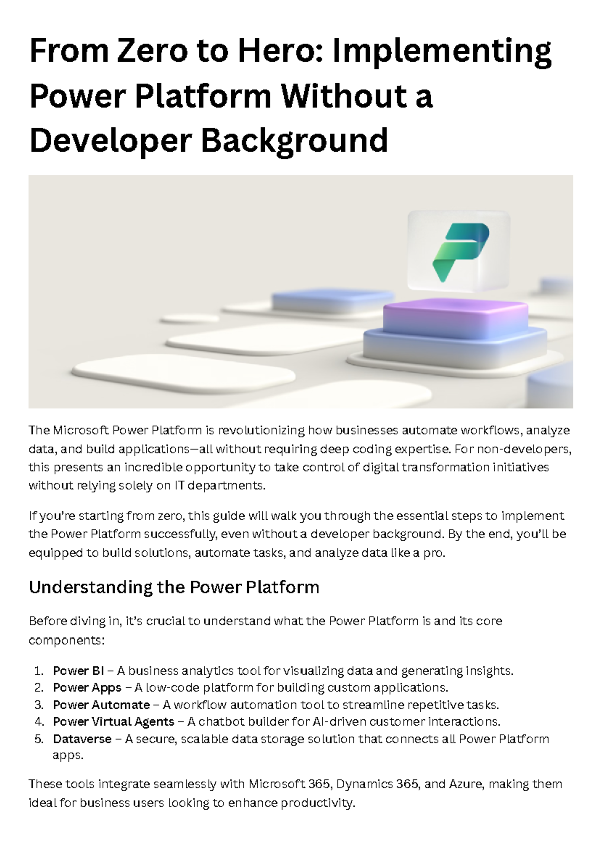 From Zero to Hero: Power Platform Implementation Guide for Beginners ...