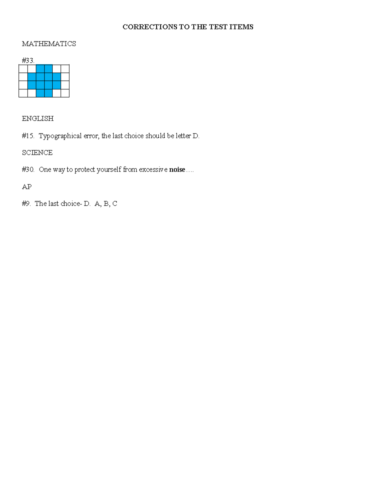Diagnostic Test Answer Key Correction Guide - Studocu