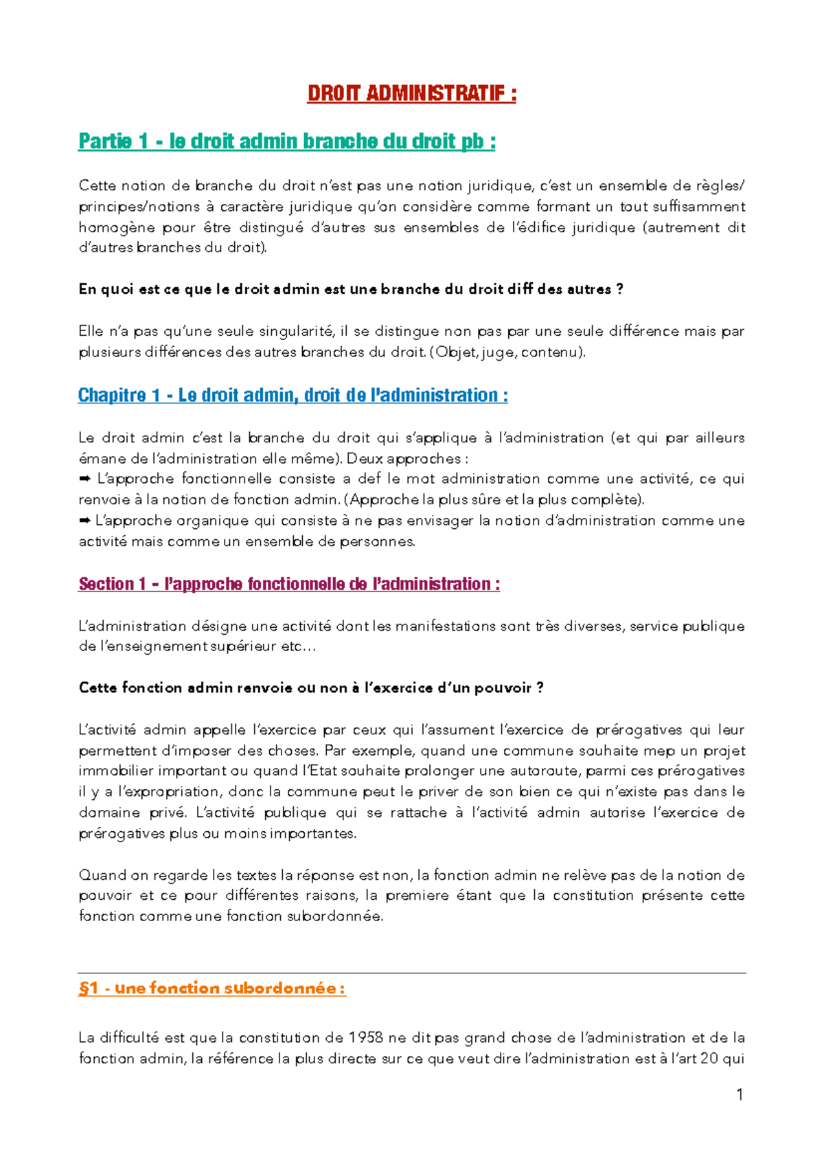 Droit admin pdf - DROIT ADMINISTRATIF : Partie 1 - le droit admin ...