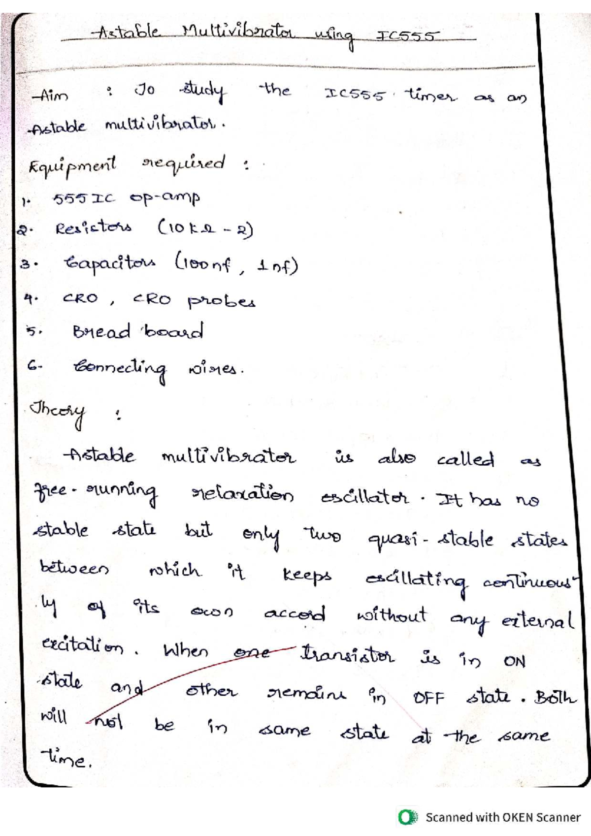 Astable Multivibrator Experiment: Ldica-EXP-9 Lab Guide - Studocu