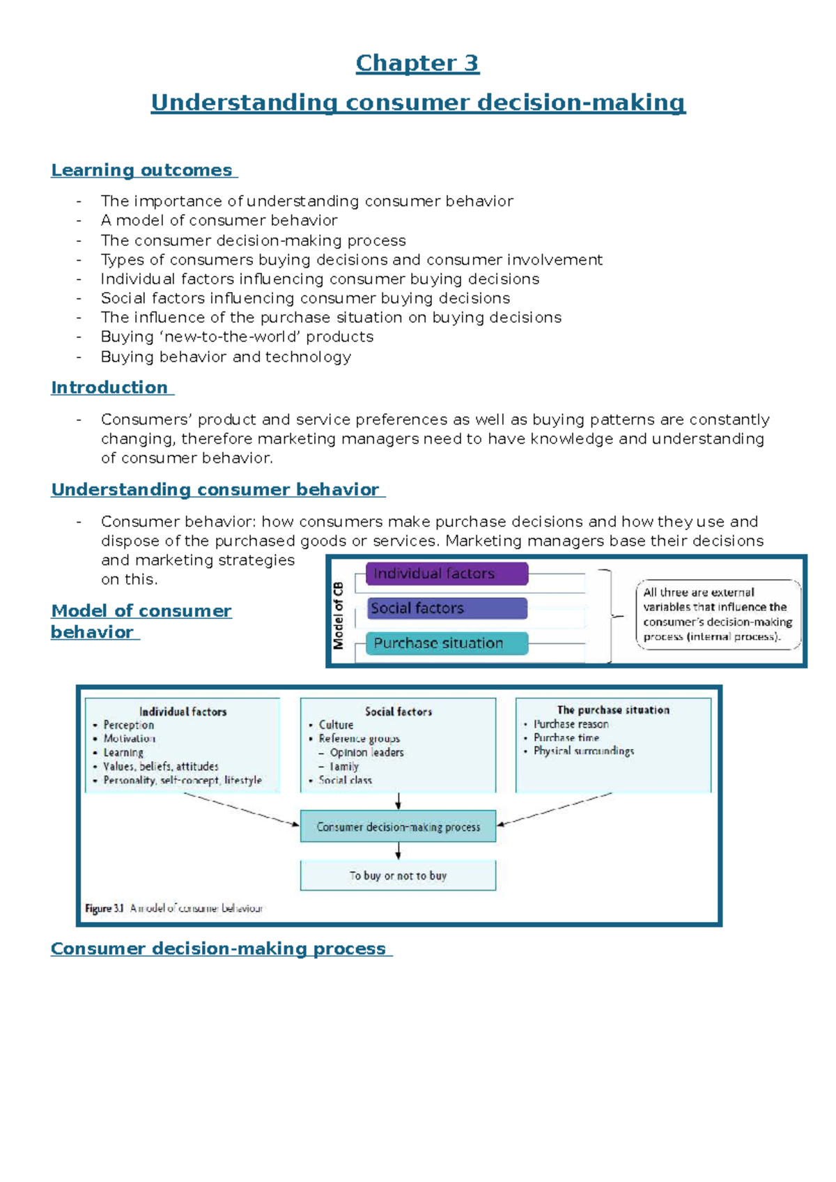 Chapter 3: Understanding consumer behavior and decision-making ...