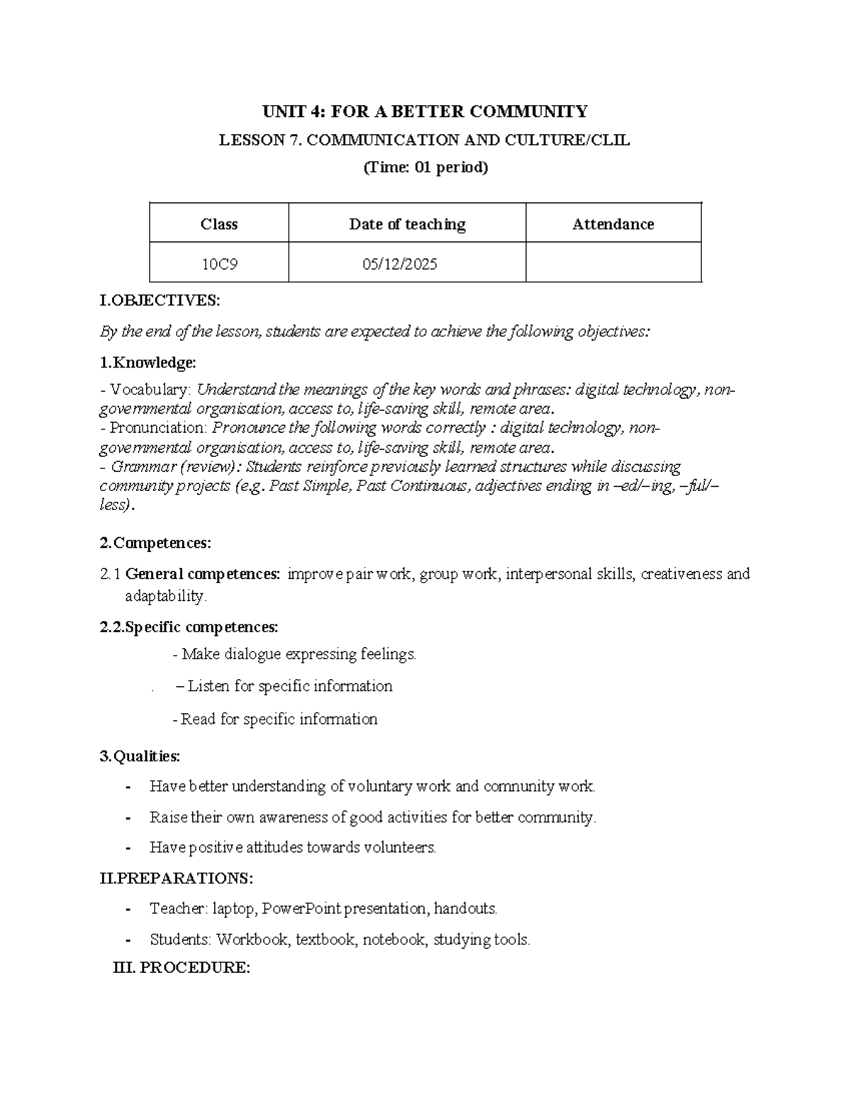 UNIT 4: LESSON 7 - COMMUNICATION AND CULTURE (10C9) - Studocu