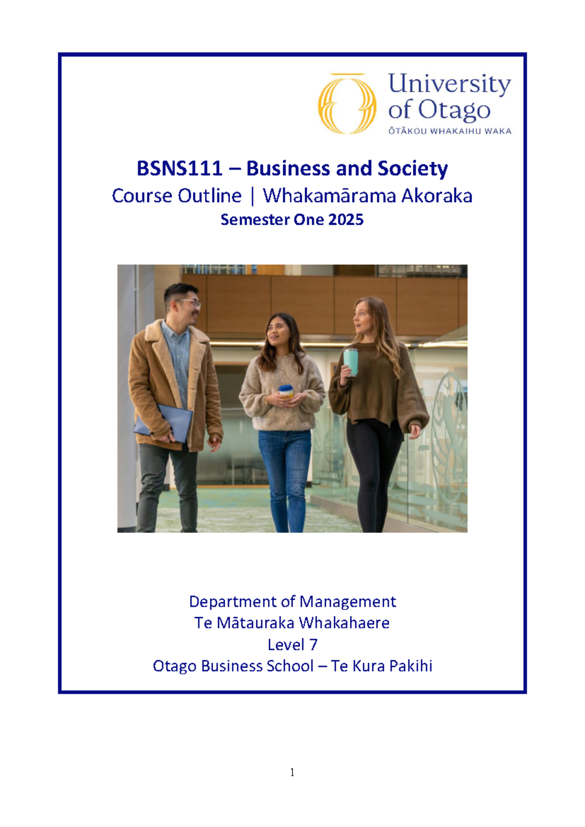BSNS 701 Course Outline: Business and Society - Semester 1, 2025 - Studocu