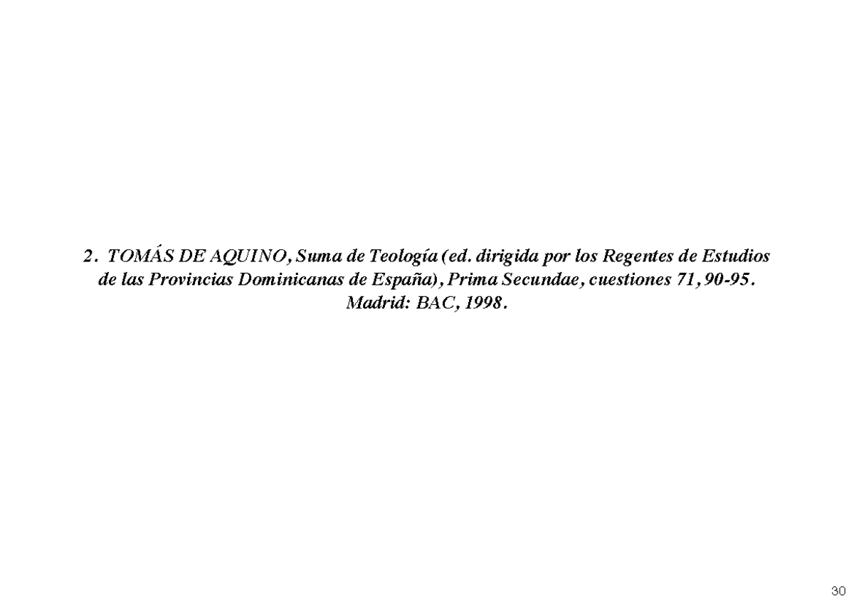 02. Santo Tomás de Aquino: Suma de Teología, Prima Secundae, Cuestiones ...