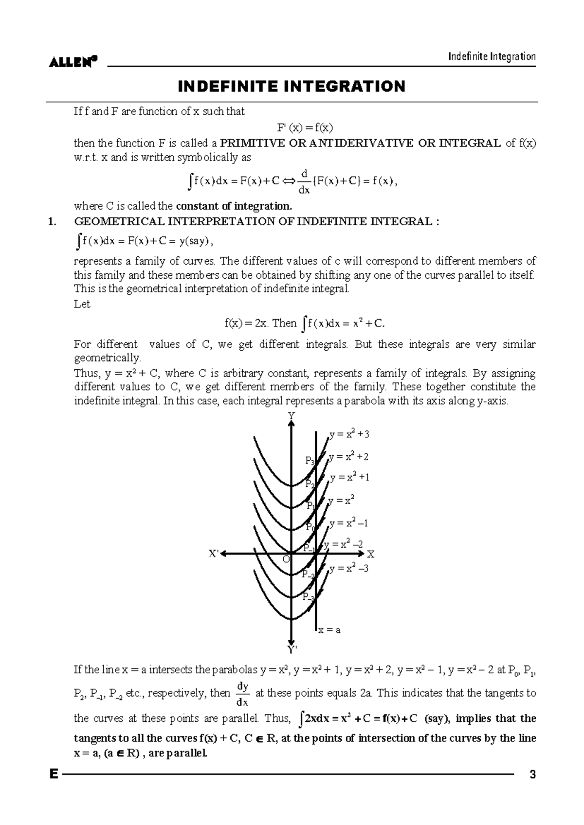 Indefinite Integration Notes for JEE-Mathematics (02) - Studocu