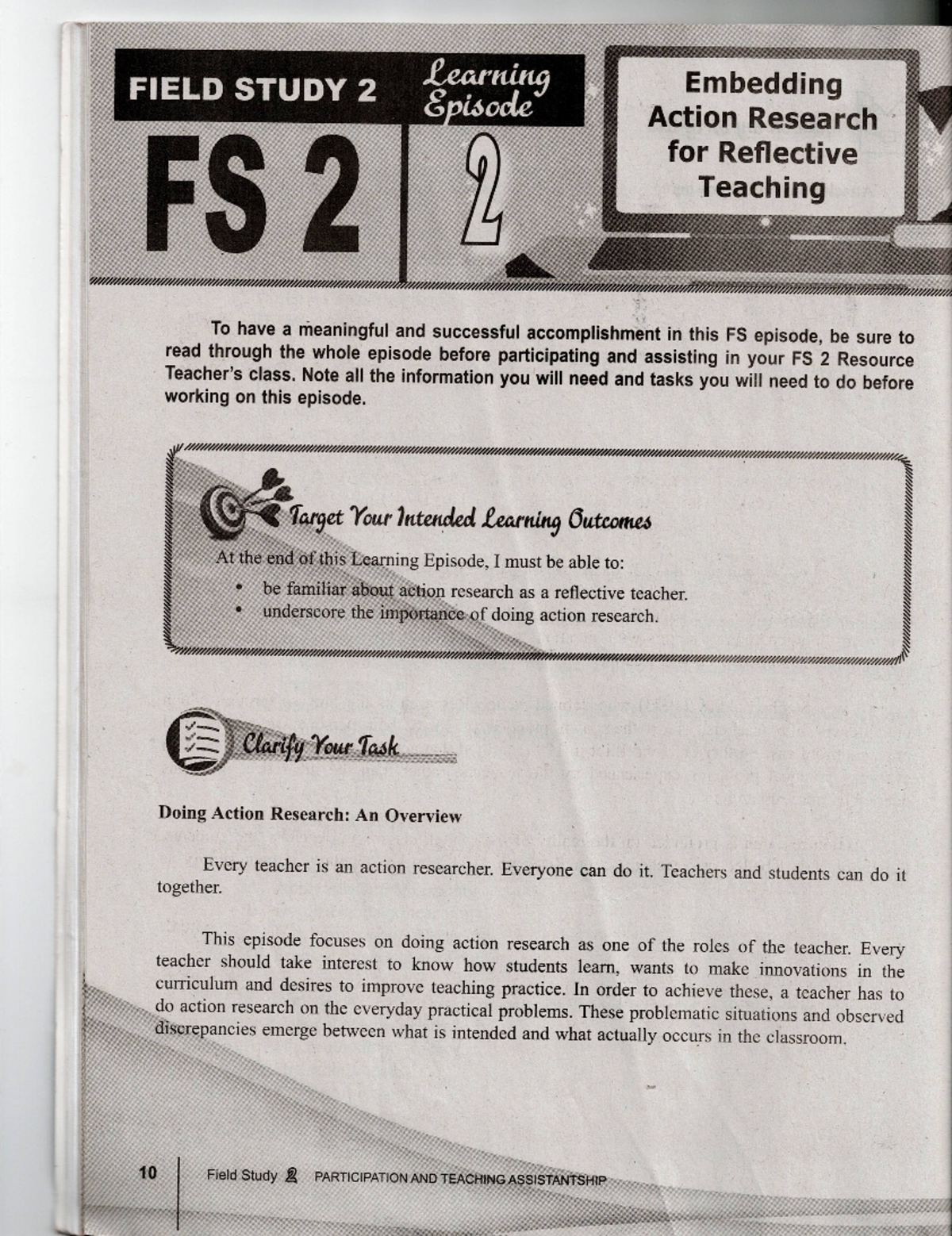 Field Study 2 - Episode 2: Action Research for Reflective Teaching ...