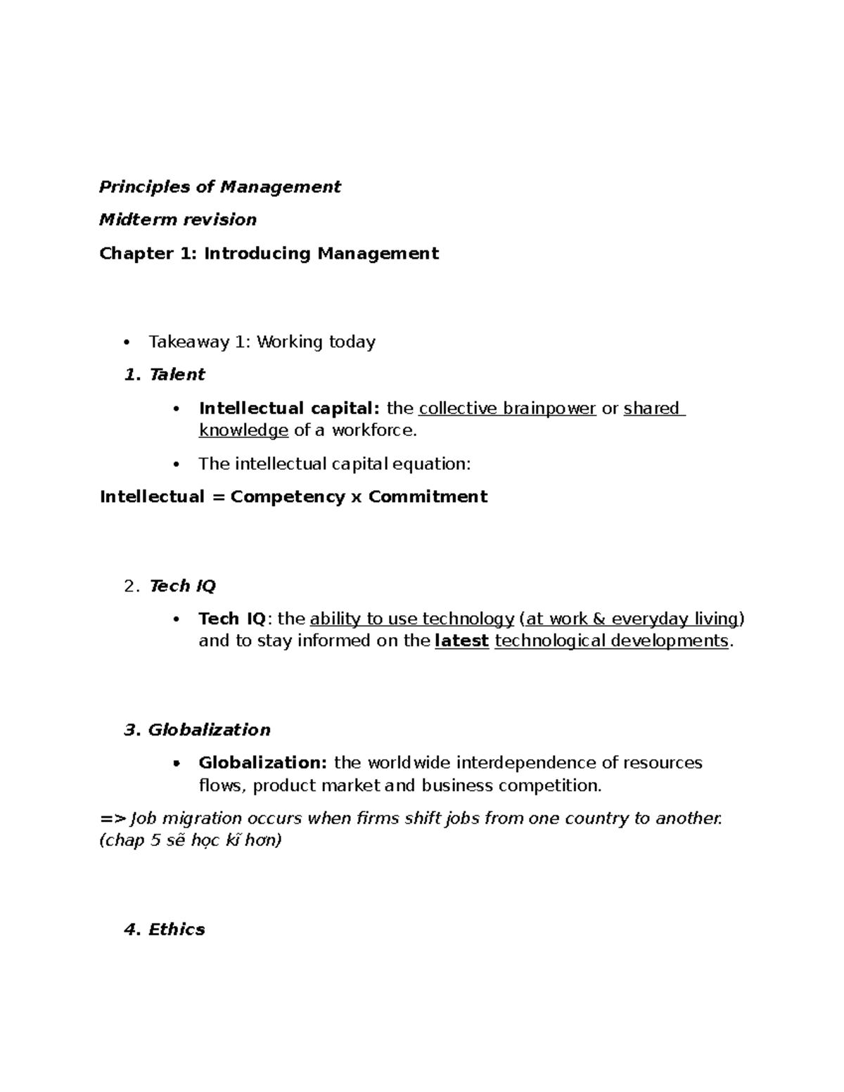 Principles of Management Midterm Revision: Key Concepts and Takeaways ...