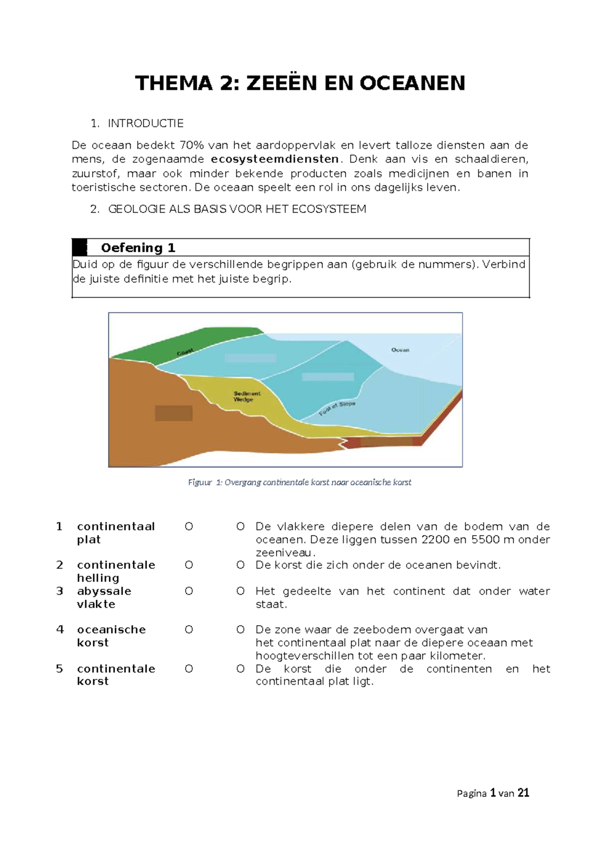 THEMA 2: ZEEËN EN OCEANEN - ECOSYSTEEMDIENSTEN EN UITDAGINGEN - Studocu