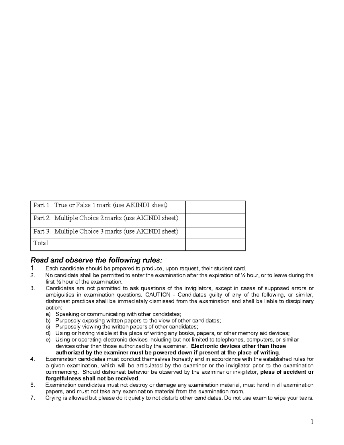 CHEM237 2025 Winter Midterm 1 Exam Instructions and Questions - Studocu