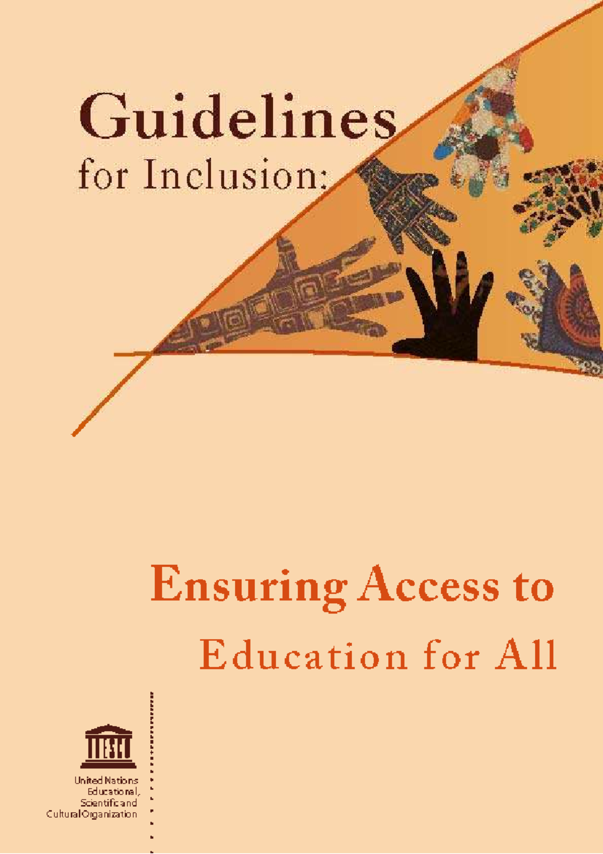Guidelines for Inclusion: Ensuring Access to Education for All (UNESCO ...