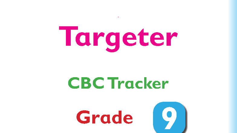 Grade 9 CBC Tracker Answer Booklet Vol. 2 - Mathematics & Science - Studocu