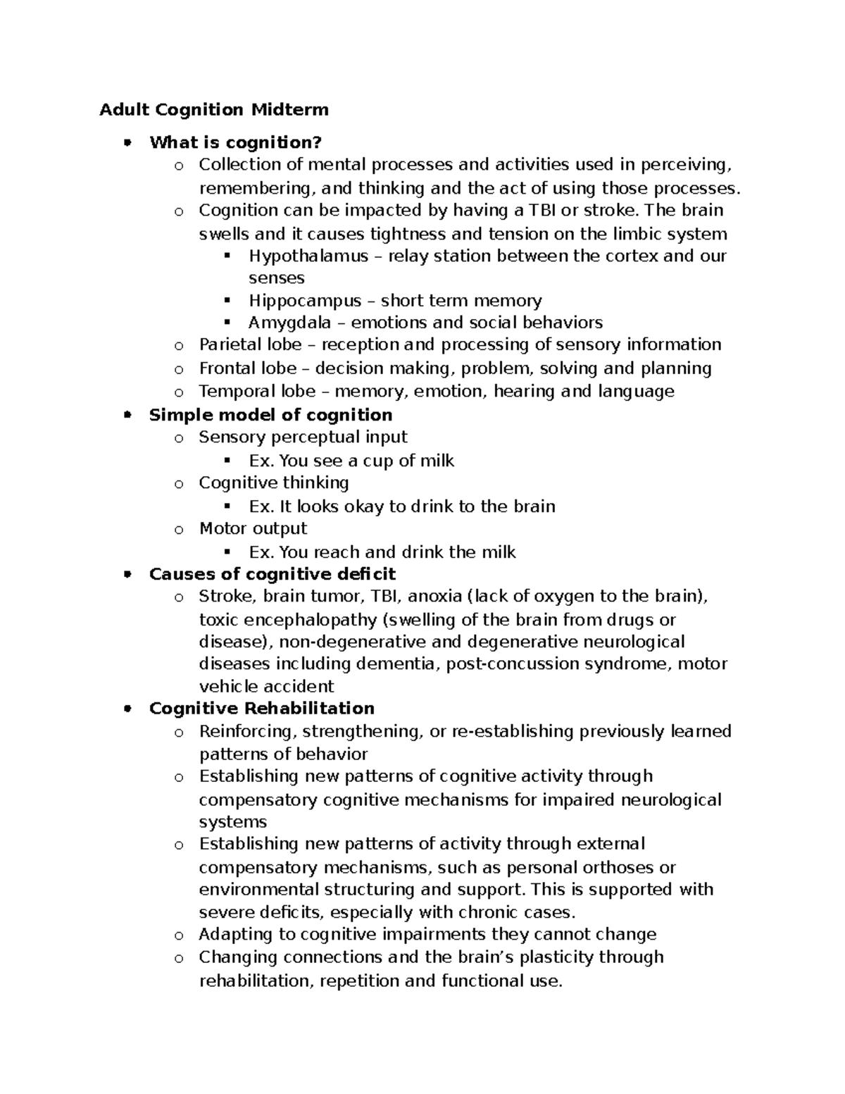 Adult Cognition Midterm Review: Cognitive Processes & PPA Insights ...