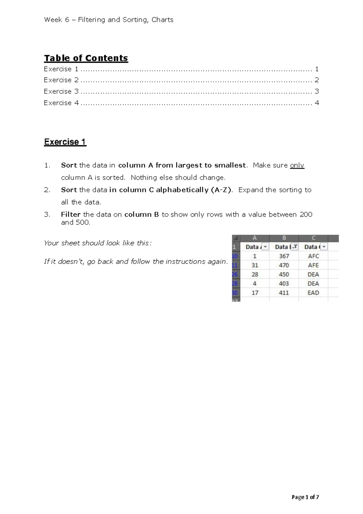 SS Chapter 6 - Data Filtering and Sorting Techniques - Studocu