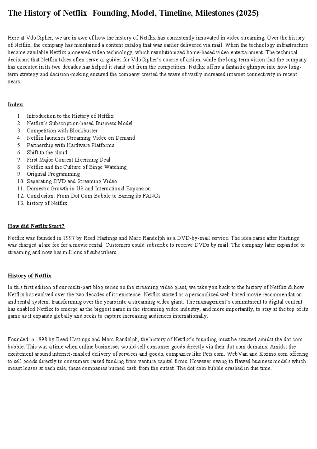 The History of Netflix: Founding, Business Model & Milestones (2023 ...