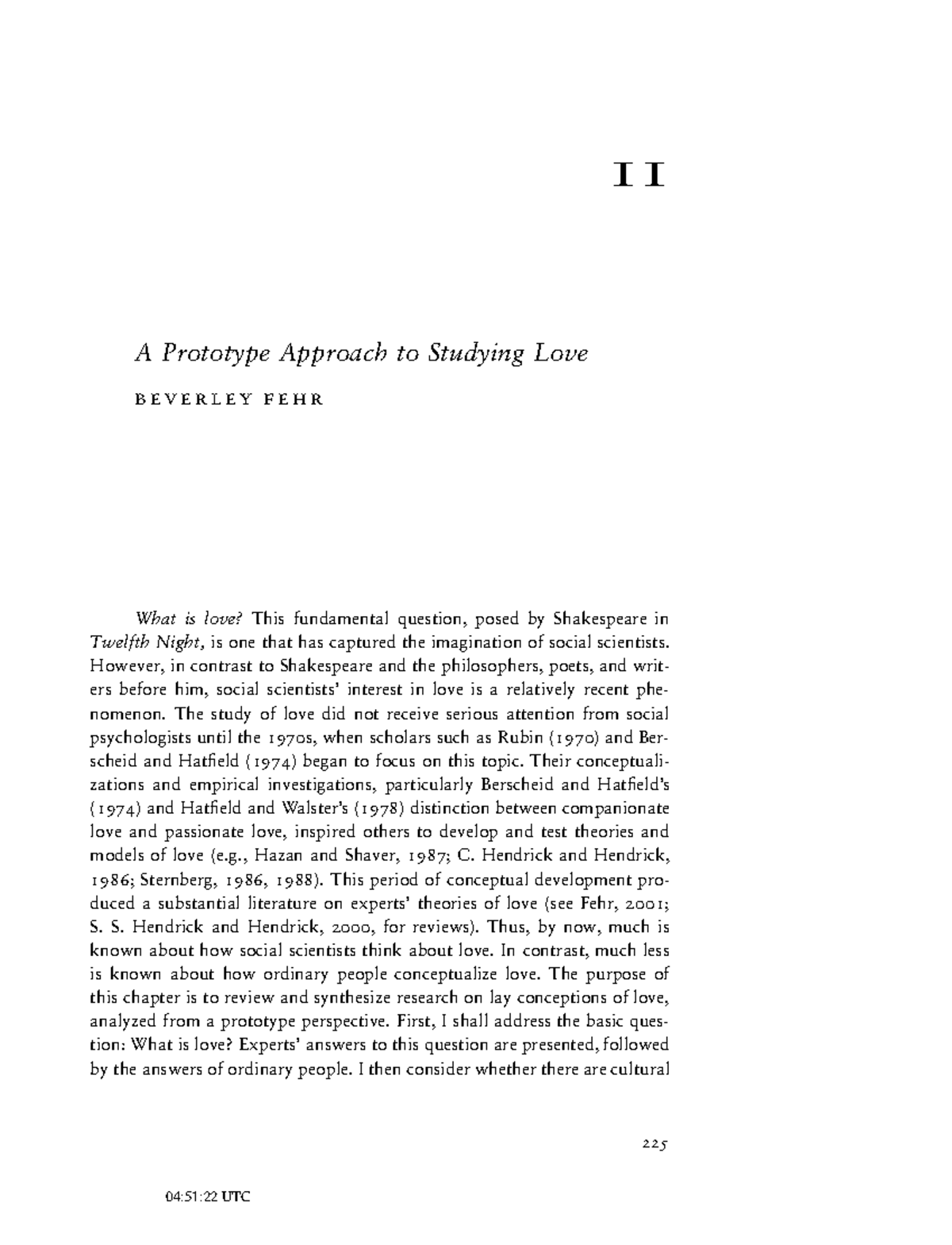 A Prototype Approach to Studying Love (PSY 101) - Studocu