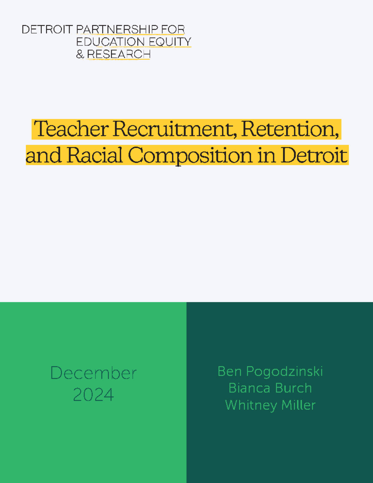 Teacher Recruitment & Retention Trends in Detroit (EDUC 2024) - Studocu