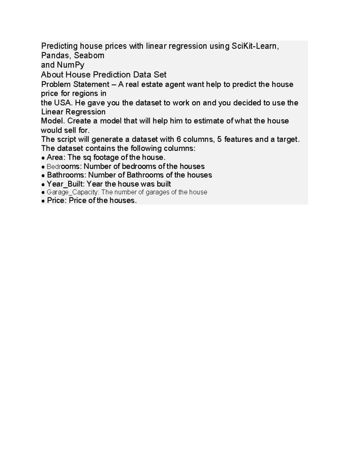 House Price Prediction Using Linear Regression: A Data Analysis Study ...